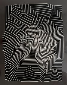 Victor Vasarely, Composition, Cinetiques, Limited Edition Heliogravure