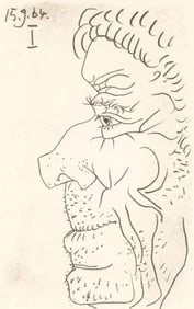 Pablo Picasso, 15.9.64. I (Cramer 148), Le Gout du Bonheur, Limited Edition Mixed Media Lithograph