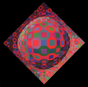 Victor Vasarely, Composition, Octogone, Limited Edition Heliogravure