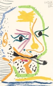 Pablo Picasso, 20.5.64. VII (Cramer 148), Le Gout du Bonheur, Limited Edition Mixed Media Lithograph