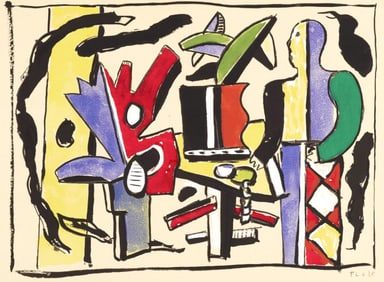 Fernand Leger, Composition, Douze Contemporains, Limited Edition Lithograph