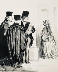 Honore Daumier, Composition, Honore Daumier, Law and Justice, Limited Edition Lithograph