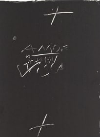 Antoni Tapies, Composition, Derriere le miroir, Limited Edition Lithograph