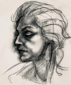 Ian Hornak, Renaissance Female Figure Study, 1963, Original Drawing