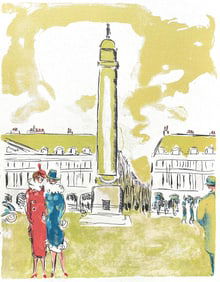 Kees Van Dongen, Place Vendome, Au Temps de Paris Seine, Limited Edition Lithograph