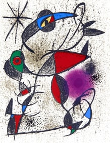 Joan Miro, Faillie du calcaire, Souvenirs et portraits d'artistes, Limited Edition Lithograph