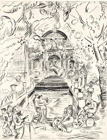 Achille-Emile Othon Friesz, Medici Fountain, Luxembourg Gardens, Paris, A La gloire a Paris, Limited