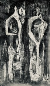 Henry Moore, Two Standing Figures, The Drawings of Henry Moore, Limited Edition Lithograph