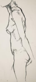 Ian Hornak, Renaissance Female Nude Figure Study, 1963, Original Drawing