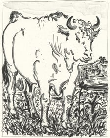 Pablo Picasso, Le Bœuf (The Bull) (Orozco p.82), Histoire naturelle, Limited Edition Lithograph