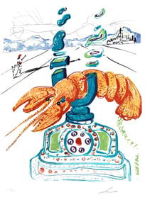 Salvador Dali, Telephone-homard cybernetique (M/L 822-831; Field 75-13), Imaginations et Objets du