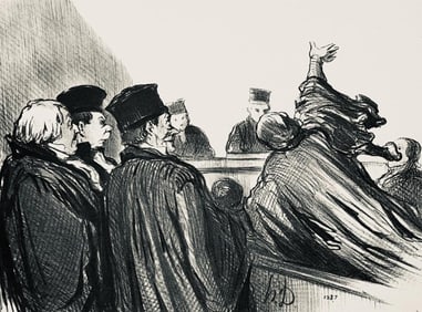 Honore Daumier, Composition, Honore Daumier, Law and Justice, Limited Edition Lithograph