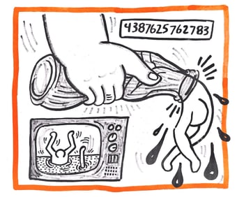 Keith Haring, Composition, Against All Odds, Limited Edition Lithograph