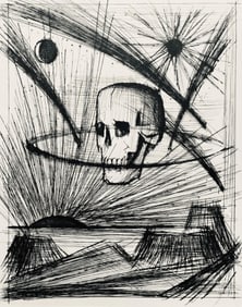 Bernard Buffet, Composition (Reinz 208-222), Voyages Fantastiques, Limited Edition Etching