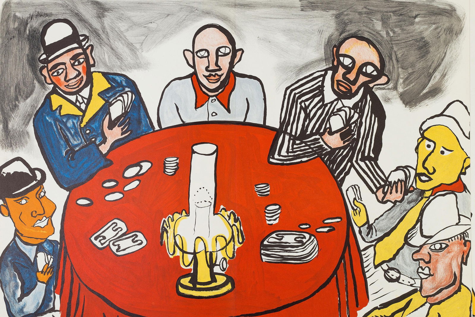 Alexander Calder, Composition, Derriere le miroir, Limited Edition Lithograph: Lithograph on velin paper. Paper Size: 15 x 22 inches. Excellent condition, with centerfold, as issued. Inscription: Unsigned and unnumbered, as issued. Notes: From Derriere le miroir, N deg 212, 1975