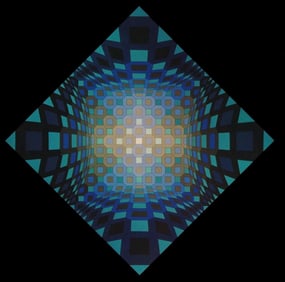Victor Vasarely, Composition, Octogone, Limited Edition Heliogravure