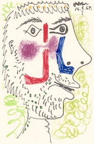 Pablo Picasso, 16.5.64. I (Cramer 148), Le Gout du Bonheur, Limited Edition Mixed Media Lithograph