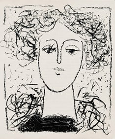 Andre Marchand, Composition, pierre a feu provence noire, Limited Edition Lithograph