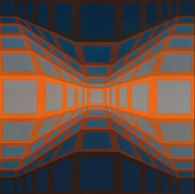Victor Vasarely, Composition, Damier, Limited Edition Heliogravure