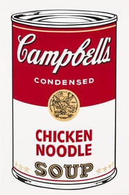 Andy Warhol, Campbell's Soup, Chicken Noodle, Official Edition, Sunday B. Morning, Silkscreen