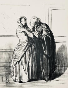 Honore Daumier, Composition, Honore Daumier, Law and Justice, Limited Edition Lithograph