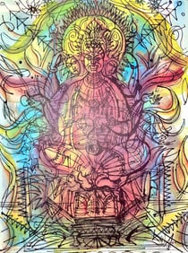 Jean Carzou, Composition, Ce Panorama du Bouddhisme, Limited Edition Lithograph