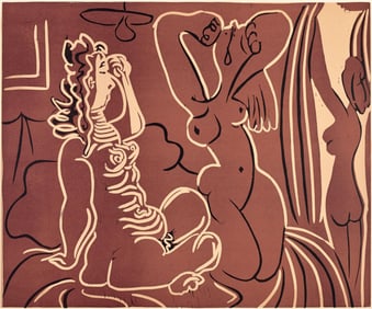 Pablo Picasso, Trois femmes (Orozco 214), Grabados al linoleo, Limited Edition Linocut