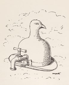 Rene Magritte, Composition, Dix dessins de Rene Magritte, Limited Edition Lithograph