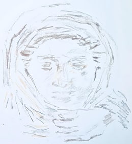 Oskar Kokoschka, Composition, Skizzenbuch der Italienischen Reise 1963, Limited Edition Lithograph