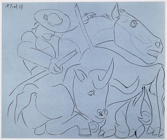 Pablo Picasso, La Pique cassee (Orozco 214), Grabados al linoleo, Limited Edition Linocut