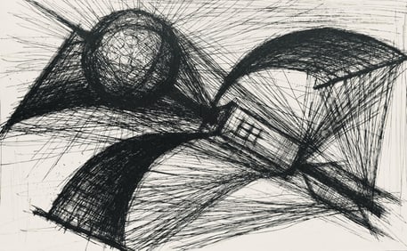 Bernard Buffet, Composition (Reinz 208-222), Voyages Fantastiques, Limited Edition Etching