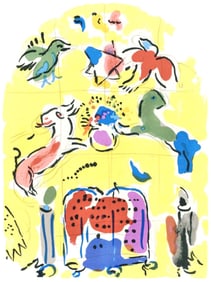 Marc Chagall, Tribe of Levi, Jerusalem Windows, Limited Edition Lithograph