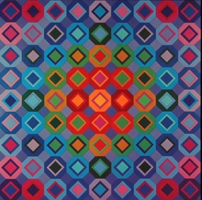 Victor Vasarely, Composition, Octogone, Limited Edition Heliogravure