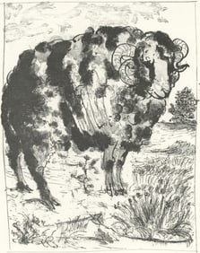 Pablo Picasso, Le Belier, (The Ram) (Orozco p.82), Histoire naturelle, Limited Edition Lithograph