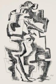 Ossip Zadkine, L'Homme-Chat, Paroles peintes I, Limited Edition Etching