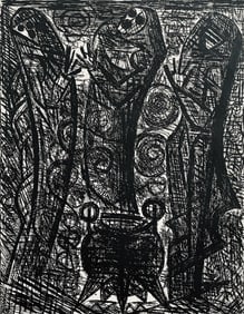 Marcel Gromaire, Les Sorcieres, Scene III, Shakespeare, Macbeth, Eaux-fortes de Gromaire, Limited