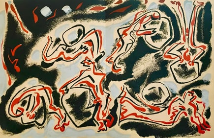 Andre Masson, Composition, Œuvres completes d'Albert Camus, Limited Edition Lithograph