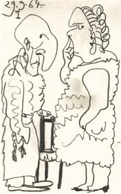 Pablo Picasso, 29.9.64. I (Cramer 148), Le Gout du Bonheur, Limited Edition Mixed Media Lithograph