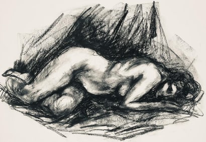 Ian Hornak, Renaissance Female Nude Figure Study, 1963, Original Drawing