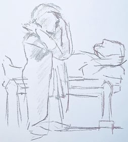 Oskar Kokoschka, Composition, Skizzenbuch der Italienischen Reise 1963, Limited Edition Lithograph