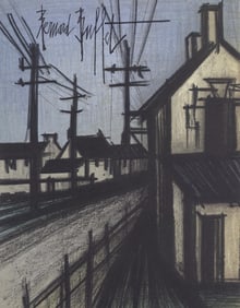 Bernard Buffet, La route du village, Lithographs 1952-1966, Limited Edition Lithograph