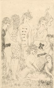 Marie Laurencin, La Ronde, Dix filles dans un pre, Limited Edition Etching