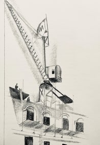 Robert Delaunay, La grue (Habasque 720-728), Allo! Paris!, Limited Edition Lithograph