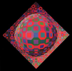 Victor Vasarely, Composition, Octogone, Limited Edition Heliogravure