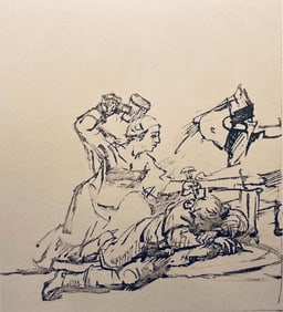 Rembrandt van Rijn, Jael and Sisera, Limited Edition Collotype