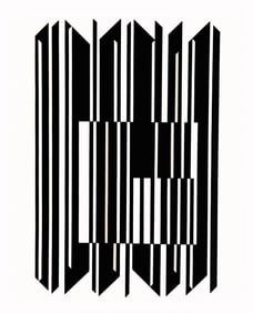 Victor Vasarely, Composition, Lineaires, Limited Edition Heliogravure