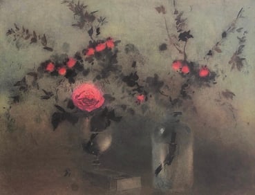 Kaiko Moti, Roses, Original Edition Offset Lithograph
