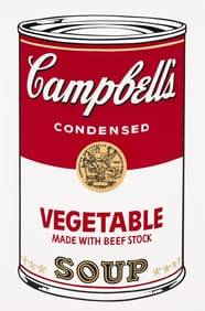 Andy Warhol, Campbell's Soup, Vegetable, Official Edition, Sunday B. Morning, Silkscreen