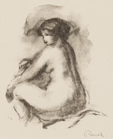 Pierre-Auguste Renoir, Femme nue assisse, Limited Edition Lithograph