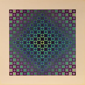 Victor Vasarely, Composition, Folklore Planetaire, Limited Edition Heliogravure